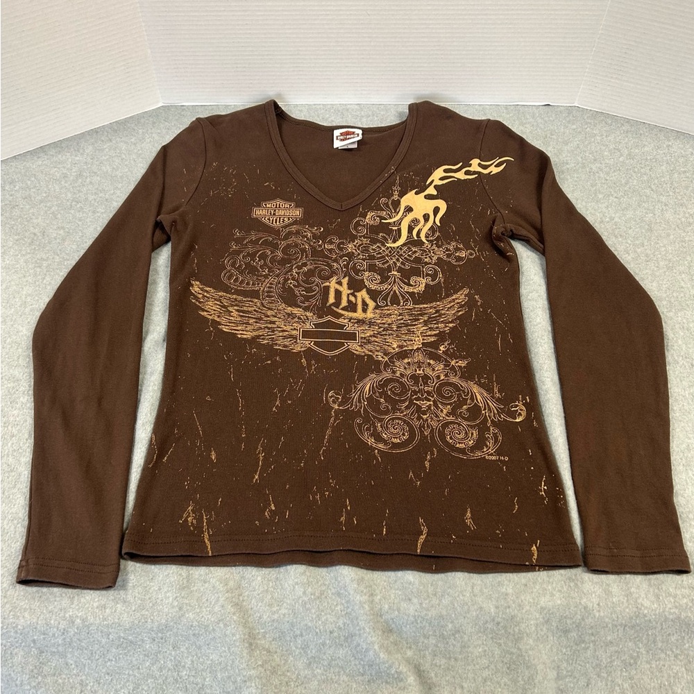 Harley Davidson Sturgis South Dakota long sleeve V-neck Women’s Large.